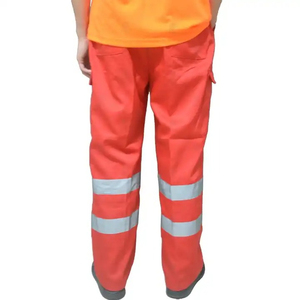 Pantalones de trabajo profesionales para hombre, pantalones de seguridad reflectantes de alta calidad, pantalones Cargo de tela de poliéster hechos con múltiples bolsillos - Product Image 4