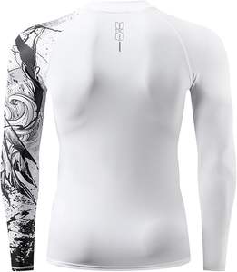 Rashguard de manga larga personalizable para hombre, alta calidad, 50 + UPF, protección solar UV, compresión de secado rápido, camiseta de entrenamiento de gimnasio suave - Product Image 5