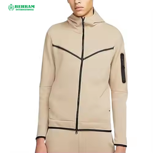Custom Unisex 100% Cotton Fleece Zipper Hoodie with Solid Pattern Breathable & Quick Dry <b>Vintage</b> Style <b>French</b> Terry for Winter - Product Image 6