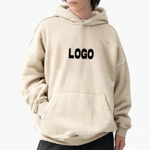 เสื้อฮู้ดแขนยาวสำหรับผู้ชายเสื้อฮู้ดสไตล์สตรีทโอเวอร์ไซส์ - Product Image 3