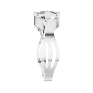 แหวนหมั้นทองคำแท้ 14K สำหรับสุภาพสตรี ประดับเพชรโมอิสซาไนต์ 0.78 กะรัต ทรงเจ้าหญิง แบบโซลิแตร์ ชุบโรเดียม ดีไซน์คลาสสิก รับผลิตแบบ OEM ODM - Product Image 2