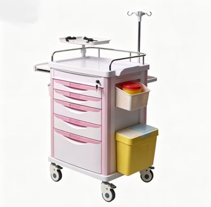 Chariot médical d'urgence à roulettes en ABS, chariot de traitement hospitalier avec <span class=keywords><strong>tiroir</strong></span>, chariot médical d'hôpital - Product Image 3