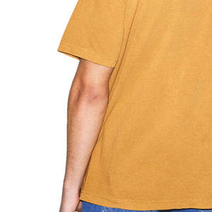 T-shirt vintage 100% coton et velours pour homme, surdimensionné, écologique, à séchage rapide, respirant, col en V avec fermeture à glissière, logo personnalisé - Product Image 6