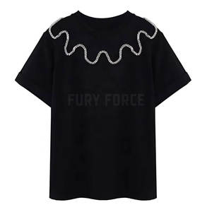 Concevez Votre Propre Logo Hommes Strass T-shirts Fitness Porter Dernier Design Hommes Strass T-shirts - Product Image 1