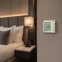 Thermostat numérique TMS2000 pour ventilo-convecteur 3 vitesses, 2/4 tuyaux, carré, 220V, ignifuge PC+ABS, chauffage économe en énergie pour appartement et hôtel