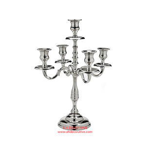 Table haute en aluminium plaqué or brillant personnalisé vintage Candélabres décoratifs faits à la main Bols en cristal Lampes à thé Décoration mariages - Product Image 6