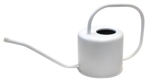 Contemporary Designer Metal Watering Can with Soft Grey Finishing Great for Houseplants <b>Herbs</b> and Small Indoor <b>Pots</b> - Product Image 6