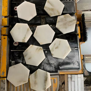 Juego de 3 Posavasos de Mármol Ocean Galaxy, Posavasos de Piedra Natural para Bebidas, Decoración para Mesa de Centro - Product Image 1