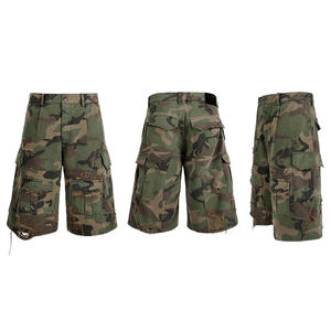 Pantalones cortos personalizados para hombre, pantalones cortos desgastados de peso pesado, nuevos pantalones cortos Vintage de alta calidad de camuflaje HIP HOP para hombre 2025 - Product Image 6