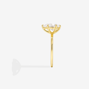 Bague de fiançailles solitaire en diamant de laboratoire avec taille poire en or 9 carats, élégante et luxueuse - Product Image 4