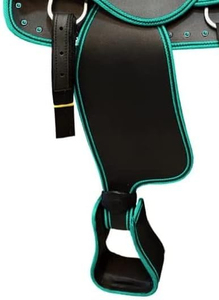 Sillín de caballo de cuero occidental resistente de alta calidad con Árbol de madera y juego de tachuelas con logotipo personalizado - Product Image 4