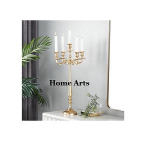 Candelabro de aluminio de calidad superior, candelabro de 5 brazos de diseño clásico para decoración de bodas y fiestas - Product Image 2