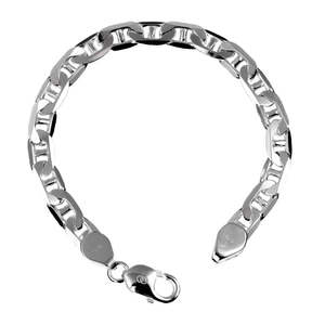 NOVAMART Fine 92.5 Sterling Silver Bracelet 8 Inch 18gm Anti-Tarnish Fine Charm Gift <b>for</b> <b>Men</b> & Boys Wholesale Export - Product Image 1