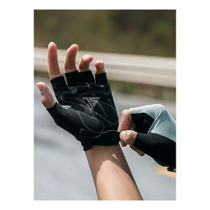 Gants de cyclisme d'été à demi-doigts Stretchy Breathable Polyester Fabric Synthetic Leather Rubber Paddings Mountain Daily Outdoor - Product Image 5