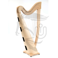 34-String Lever Harp Stand (Round Back Natural Ash Premium Quality Durable Nylon Guitar Strings Beginner Pro Made UNBRIDLEDS