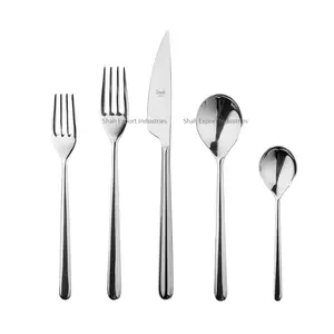 ขายร้อนยาวและบางชุดช้อนส้อมสําหรับบุฟเฟ่ต์จัดเลี้ยง Flatware ห้องครัวพื้นฐานเสิร์ฟอุปกรณ์เสริม