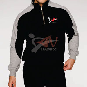 Survêtement Homme Personnalisé 2025 – Sweat à Capuche Oversize Bicolore avec Fermeture Éclair sur le Devant pour la Gym et la Détente - Product Image 3