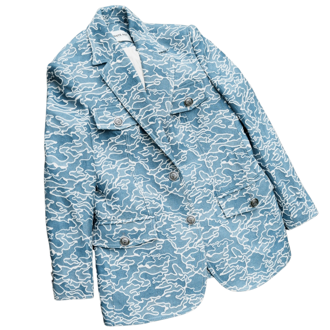 แจ็คการ์ดสีน้ำเงิน