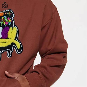 Personnalisez votre propre logo sur un sweat à capuche en broderie chenille, prix bas, sweat à capuche en broderie chenille de haute qualité - Product Image 3