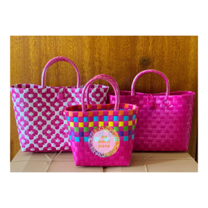Sac tissé en plastique fait main mexicain - France