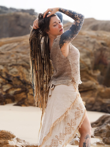 Top de ortiga de ganchillo a mano de algodón 100%, patrón sólido, tejido transpirable, fibra Natural, longitud corta, ropa de ganchillo a mano - Product Image 6