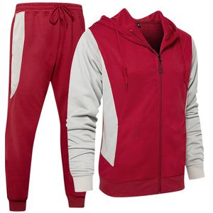 Chándales Deportivos Casuales para Hombre con Color Personalizado, Sublimados, Transpirables, de Felpa, Spandex/Algodón, con Panel Frontal en Blanco y Diseño de Capucha para Correr - Product Image 2