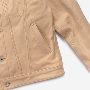 Chaqueta de invierno para hombre de diseño superior con cuello levantado manga completa 100% cuero de alta calidad personalizable precio razonable - Product Image 4