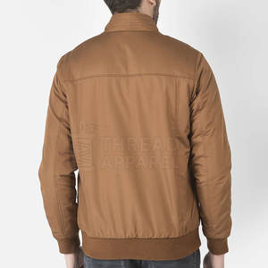 Chaqueta de bombardero con cuello levantado para hombre, ropa informal de invierno a prueba de viento ecológica de alta calidad, precio bajo, hecha en Pakistán, stock a la venta - Product Image 4