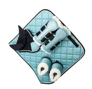 TARIQ MFG CO-Tapis de selle matelassé scintillant avec bottes et bonnet d'oreille assortis - Product Image 4