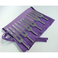 Ensemble de diapasons en acier inoxydable lestés 9 pièces pour chakras radicaux et solfège sacré, certifié CE, manuel inclus