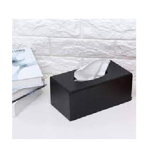 Dark Colored Home Office Restaurant Fashionable Tissue Box Acacia Wooden Tissue Napkin Storage Box Holder