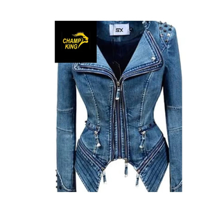 Chaqueta Larga de Mezclilla para Mujer, Estilo Chic, Holgada, Versátil, Larga hasta la Rodilla, Moderna, Esencial para Combinar, Estilo Vintage Urbano - Product Image 1