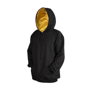 Sweat à capuche doublé en satin de coton de haute qualité pour hommes avec logo personnalisé manteau d'hiver décontracté en soie à l'intérieur d'un imprimé en relief de grande taille 6XL - Product Image 3