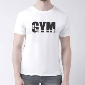 T-shirt en coton élasthanne de haute qualité pour homme, haut respirant et ajusté pour la salle de sport, streetwear, coupe ample, 100% coton - Product Image 4