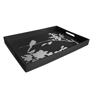 Bandeja de bambú de madera lacada hecha a mano de alta calidad con asas, nuevo diseño para servir comedor, decoración del hogar, importación de Vietnam - Product Image 1