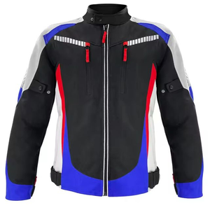 Nueva llegada chaqueta de cuero genuino de la motocicleta para los hombres al por mayor Racing Biker estilo impreso invierno OEM servicio más opciones de tamaño - Product Image 4