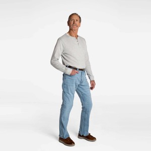 Mens Straight-Leg Washed <b>Jeans</b> - Comfortable and Versatile Denim with a Timeless Fit, Ideal for Casual Outfits and Everyday Wear - Product Image 4