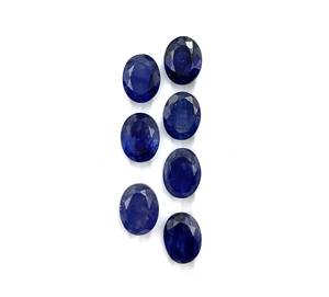 พลอยแซฟไฟร์สีฟ้าแบบตัดทรงรีตามธรรมชาติขนาด3-8มม. พลอยแซฟไฟร์สีฟ้าสำหรับทำเครื่องประดับ - Product Image 5