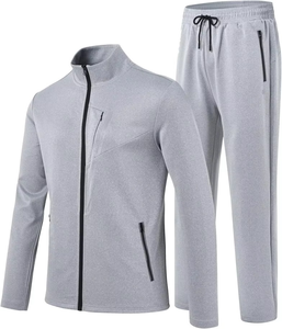 100% Cotton Men's High Quality Winter Tracksuit Breathable Plus Size Sports Jogging <b>Set</b> with Custom Logo Hooded Solid Pattern - Product Image 1