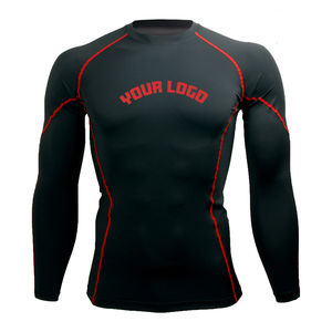 Ropa deportiva de alta calidad al por mayor, diseño personalizado para hombres, protector contra sarpullidos de manga larga, la mejor calidad, equipo liso, protector contra sarpullidos - Product Image 5