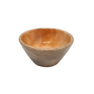 Bol à fruits rond en bois naturel fini marron fait à la main pour le mariage pour la maison et l'hôtel collations servant des aliments bols de service de table - Product Image 2