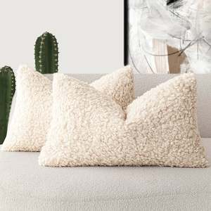 20x20 Inch Textured Boucle Cozy Soft Washable Decorative <b>Throw</b> Pillow Covers <b>for</b> <b>Chair</b> Sofa Bedroom Living Room Home Deco - Product Image 6
