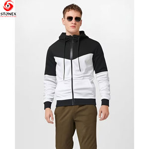 Sudadera con Capucha y Cremallera de Felpa 100% Algodón de Alta Calidad para Hombre, Estilo Nuevo, Invierno, Unisex, 2 Piezas, Venta al Por Mayor, Ropa Urbana - Product Image 2