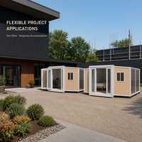 Maison conteneur extensible de 10 pieds, préfabriquée, modulaire, pliable et portable, pour bureau de chantier et habitation