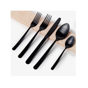 Offre Spéciale – Ensemble de Couverts de Luxe en Acier Inoxydable Doré Brillant avec Manche, Cuillère et Fourchette, Sûr et Sain - Product Image 3