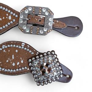 สายรัดแบบตะวันตกทำจากหนังวัว100% พร้อมหัวเข็มขัดแบบโบราณผลิตตามสั่ง - Product Image 6