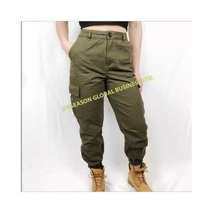 Nueva llegada de alta calidad orientada a la exportación personalizado Casual Hip Hop estilo Logo algodón señoras Cargo Joggers pantalones de Bangladesh - Product Image 5