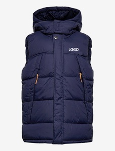 Personnalisation OEM Gilet de mode sans manches pour hommes Veste unie décontractée à bulles rembourrée en polyester avec fermeture éclair pour l'hiver Respirant - Product Image 3