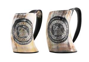 Taza de cuerno de búfalo hecha a mano de calidad superior 100% con Karvin - Product Image 6