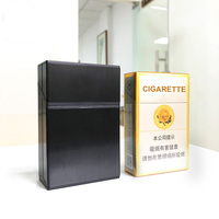 Tempat rokok wadah kartu Brushed aluminium magnetik 20 kapasitas dengan saklar magnetik penutupan Flip sempurna untuk menggulung cerutu Anda sendiri